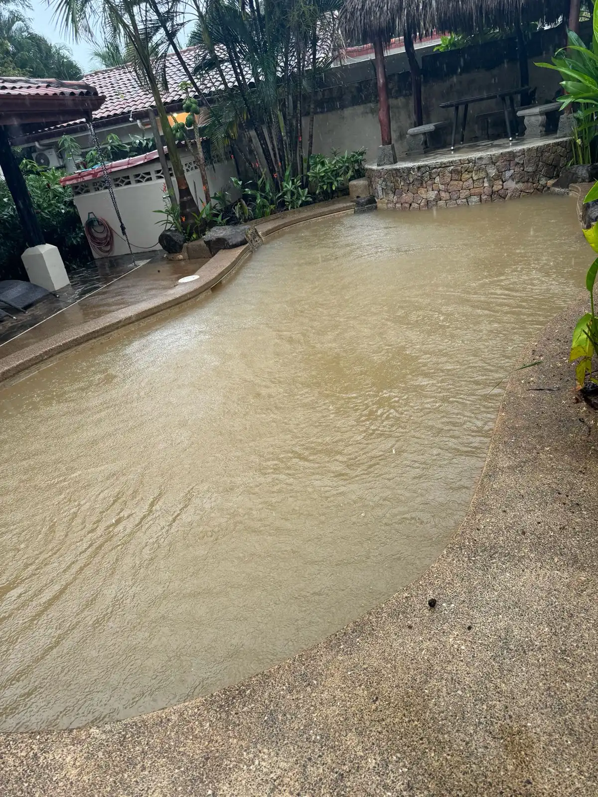 Piscina antes del servicio